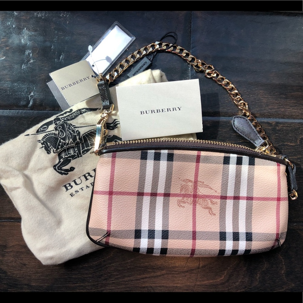 Burberry Haymarket Clara Wristlet